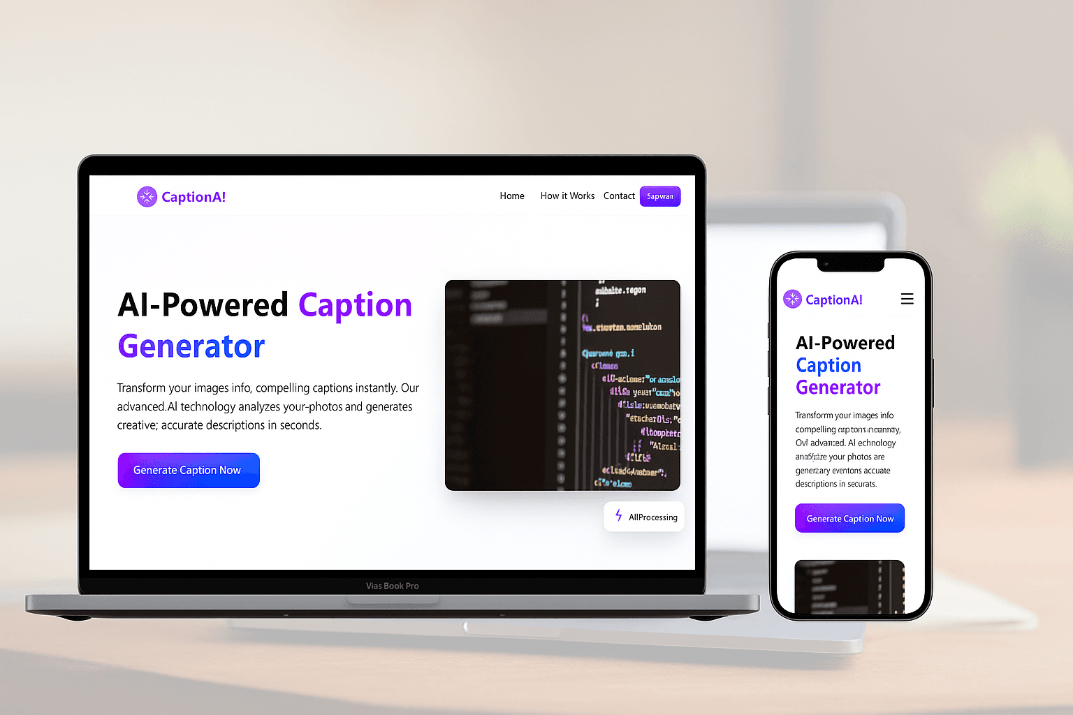Caption Generator (CaptionAI)